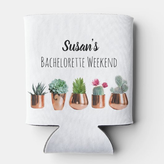 Cactus Succulenten Bachelorette Weekend Feest Favo Blikjeskoeler (Achterkant)