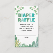 Cactus succulenten blauw groene luier raffle