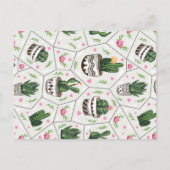 Cactus & Succulenten | Botanische Verjaardagsfeest Uitnodiging Briefkaart (Achterkant)