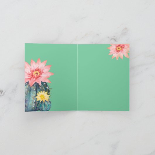 Cactus, Succulenten, Cactus Flower, Arrangement Kaart (Binnen)