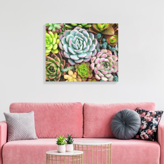 Cactus Succulenten canvas print (Insitu (Woonkamer))