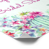 Cactus & Succulenten Foliage Vrijgezellenfeest Poster (Hoek)