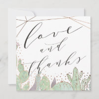 Cactus & Succulenten Geo Liefde en Bedankt Vierkan