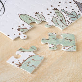 Cactus & Succulenten Geometrisch Bloemenmeisje Voo Legpuzzel (Zijkant)