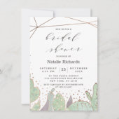 Cactus & Succulenten Geometrisch Chic Vrijgezellen Kaart (Voorkant)