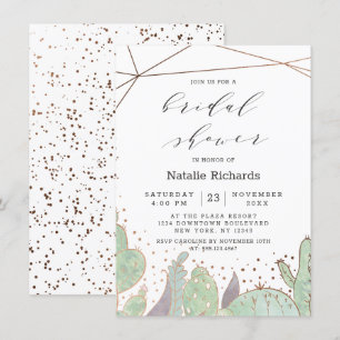 Cactus & Succulenten Geometrisch Chic Vrijgezellen Kaart