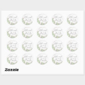 Cactus & Succulenten Geometrisch Dank u Bruiloft Ronde Sticker (Vel)