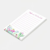 Cactus succulenten gepersonaliseerd om te doen post-it® notes (Schuin)