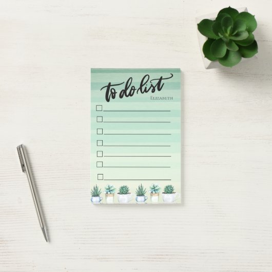 Cactus, Succulenten groen om lijst te doen Post-it® Notes (Kantoor)