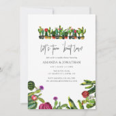 Cactus Succulenten Koppel Bruisfeest Kaart (Voorkant)