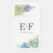 Cactus Succulenten Monogram Servet (Voorkant)