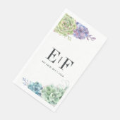 Cactus Succulenten Monogram Servet (Hoek)