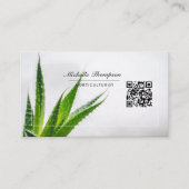 Cactus Succulenten QR Code Zakelijke Kaart Visitekaartje (Voorkant)
