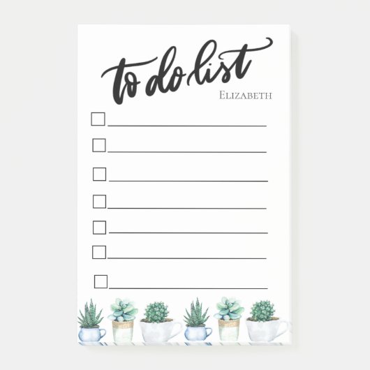 Cactus, Succulenten Takenlijst Post-it® Notes (Voorkant)