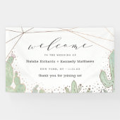 Cactus & Succulenten Terrarium Bruiloft Welkom Spandoek (Horizontaal)