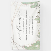 Cactus & Succulenten Terrarium Bruiloft Welkom Spandoek (Verticaal)