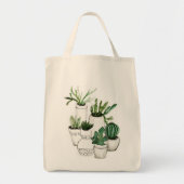 Cactus, succulenten tote bag (Voorkant)