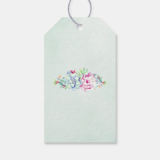 Cactus & Succulenten Trouwgunst Labels Cadeaulabel (Achterkant)