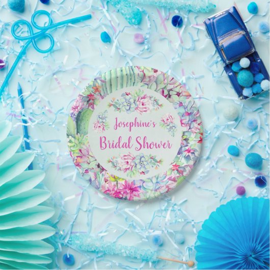 Cactus & Succulenten Vrijgezellenfeest Papieren Bordje (Feest)