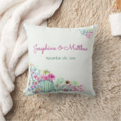 Cactus & Succulenten Waterverf Bruiloft Kussen (Deken)