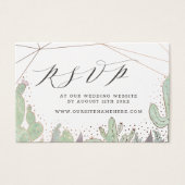 Cactus & Succulenten Website RSVP Plaats Kaarten Visitekaartje (Voorkant)
