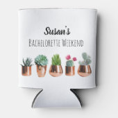 Cactus Succulents Bachelorette Weekend Party Favor Blikjeskoeler (Voorkant)