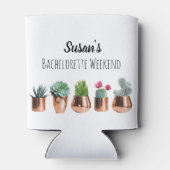 Cactus Succulents Bachelorette Weekend Party Favor Blikjeskoeler (Achterkant)