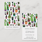 Cactus Succulents Botanical Plants Doodle Cute Visitekaartje (Voorkant / Achterkant)