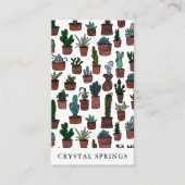 Cactus Succulents Botanical Plants Doodle Cute Visitekaartje (Voorkant)