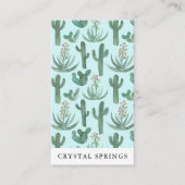Cactus Succulents Botanische Planten Moderne Chic Visitekaartje (Voorkant)