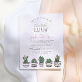 Cactus & Succulents | Botanische vogelpartij Uitnodiging Briefkaart