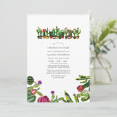 Cactus Succulents Celebration of Life Photo Kaart (Staand voorkant)