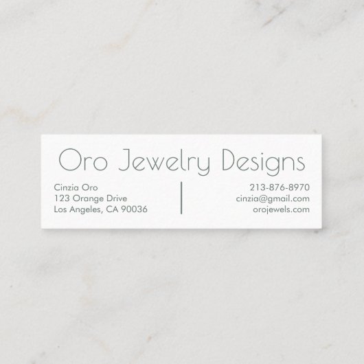 Cactus & Succulents Chic Waterverf Patroon Mini Visitekaartje (Achterkant)