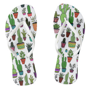 Cactus Succulents Colorful Fun Teenslippers