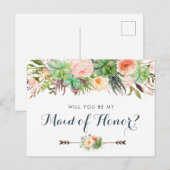 Cactus Succulents Floral Greenery zal je mijn Feestdagenkaart (Voorkant / Achterkant)