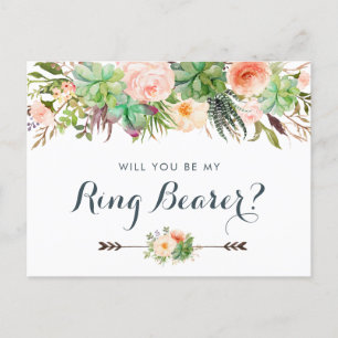 Cactus Succulents Floral Greenery zal je mijn Feestdagenkaart