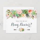 Cactus Succulents Floral Greenery zal je mijn Feestdagenkaart (Voorkant / Achterkant)