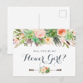 Cactus Succulents Floral Greenery zal je mijn Feestdagenkaart (Voorkant / Achterkant)