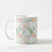 Cactus Succulents Fun Peach Mint Floral Koffiemok (Links)