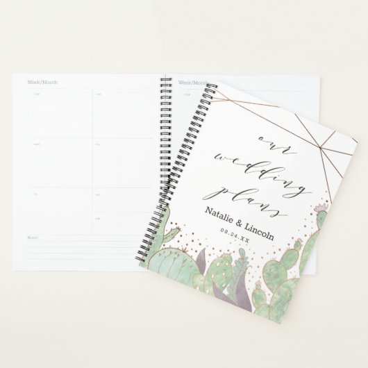 Cactus & Succulents Geometric Terrarium Wedding Planner (Display)