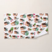 Cactus & Succulents in Roos Gold Pots Bad Handdoek (Handdoek)