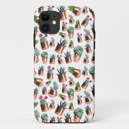 Cactus & Succulents in Roos Gold Pots Case-Mate iPhone Case (Achterkant)