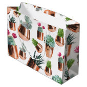 Cactus & Succulents in Roos Gold Pots Groot Cadeauzakje (Achterkant Gekanteld)