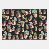 Cactus & Succulents in Roos Gold Pots Inpakpapier Vel (Voorkant)