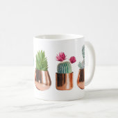 Cactus & Succulents in Roos Gold Pots Koffiemok (Voorkant rechts)