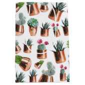 Cactus & Succulents in Roos Gold Pots Medium Cadeauzakje (Voorkant)