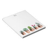 Cactus & Succulents in Roos Gold Pots Notitieblok (Schuin)