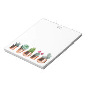 Cactus & Succulents in Roos Gold Pots Notitieblok (Linkerzijde)