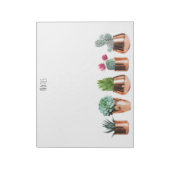 Cactus & Succulents in Roos Gold Pots Notitieblok (Linkerzijde)