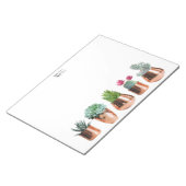 Cactus & Succulents in Roos Gold Pots Notitieblok (Schuin)